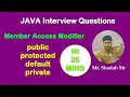 Java Interview Question public private protected and default in JAVA Hindi Urdu