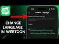 How To Change Language In Webtoon App