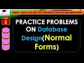 P5 PRACTICE PROBLEMS ON Database Design Normal Forms GATE ESE PSU UGC NET 2023 Preparation