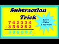 Vedic maths trick subtraction with out Borrowing