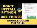 Google Colab an online Python notebook No installation tutorial