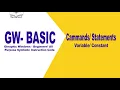 GW-BASIC Commands statement