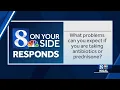 What problems can you expect if you are taking antibiotics or prednisone