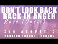 DON'T LOOK BACK IN ANGER - Rosé (Oasis) | Acoustic Karaoke | Chords