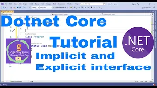 Dotnet Core Tutorial Implicit and explicit interface implementation