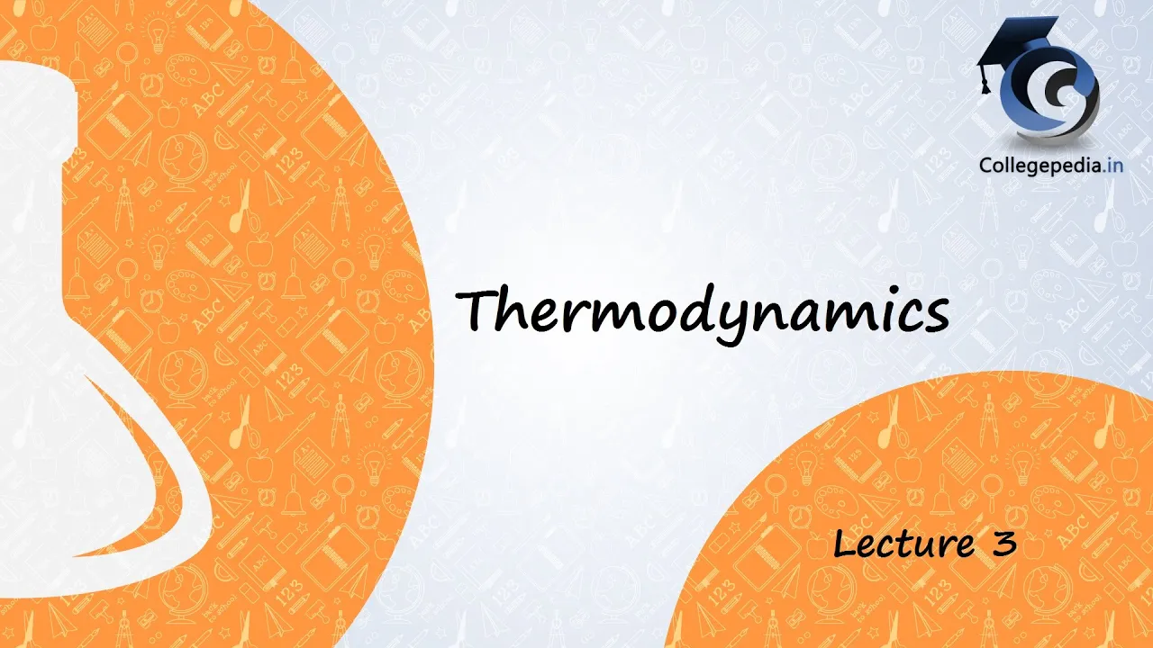 Thermodynamics Lecture 3 , Chemistry IIT JEE (Work, Heat, First law of Thermodynamics)