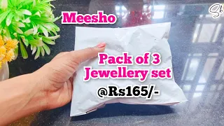 Meesho rose gold plated jewellery set Rs165 -
