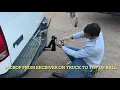 CHEAP HARBOR FREIGHT ADJUSTABLE HEIGHT RECEIVER HITCH THIS IS A REVIEW SHOWING THE ADJUSTABILITY