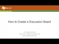 How to Create a Discussion Forum