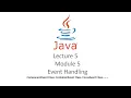 Lecture 5 Module 5 Event Handling ComponentEvent Class ContainerEvent Class FocusEvent Class
