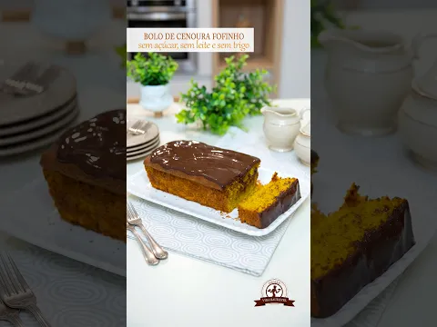 Bolo de Cenoura Saudável: Sem Açúcar, Sem Leite e Sem Farinha de Trigo!