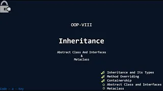 OOP - VIII Inheritance