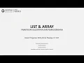 4 Praktikum Algoritma Pemerograman LIST ARRAY
