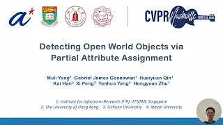 Detecting Open World Objects via Partial Attribute Assignment CVPR 2025