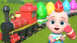 trem de cores com ovo surpresa desenhos animados para crian as beb leo m sicas infantis