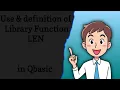 Use of Library Function LEN and What s the actual definition of LEN