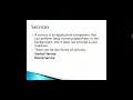 EC312 object oriented programming module 5-Services-Asst Prof Deepthi Thomas
