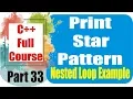 Star Pattern C Part 33 C Programming in Nested Loop Design Patterns c