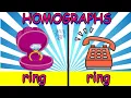 HOMOGRAPHS - Confusing Words with Same Spelling but Different Meaning List Examples