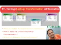 ETL Testing Lookup Transformation in Informatica Create lookup transformation
