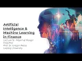 AI ML in Finance - Lecture 16