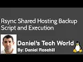 Rsync shared hosting backup script and execution