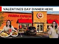 Valentines Day Dinner at The Panda Express American Chinese Fast Casual Restaurant Chain