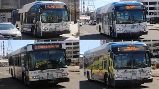 Greater Bridgeport Transit New Flyer and Gillig Bus Action at Bridgeport Transportation Center