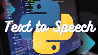 How to create a text to speech app in Python