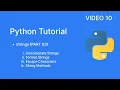Python Strings PART 03 Concatenate Format Escape Characters CodeStudyPassion