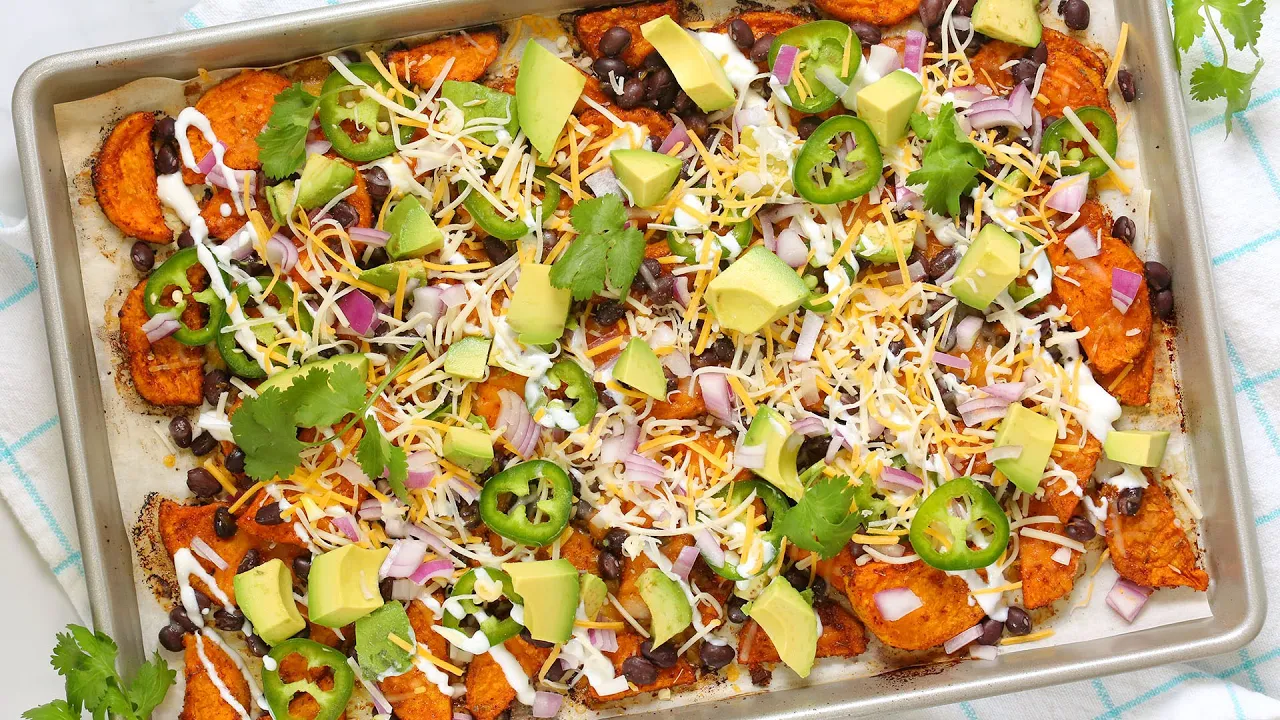 Sweet Potato Nachos   Healthy + Delicious Dinner Recipe!