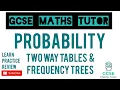 Two Way Tables Frequency Trees Grade 5 Crossover Series GCSE Maths Tutor