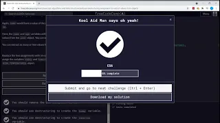 Learn ES6 Use Destructuring Assignment to Extract Values from Objects freeCodeCamp