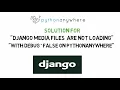 Django media files are not loading when DEBUG False
