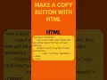 Copy Text to Clipboard with a Button HTML CSS JavaScript Tutorial