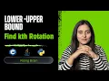 Find K Rotations in Rotated Sorted Array Lower-Upper Bound Pattern C Java Python