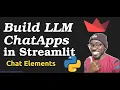 Build Chat Apps with Streamlit Chat Elements and GPT4All LLM Apps