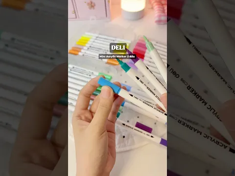 Màu Acrylic Marker 2 đầu #vanphongpham #shopee #shopping