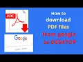 How to download pdf files from google to Laptop 2021