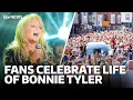Fans say goodbye to Bonnie Tyler as coffin is brought home