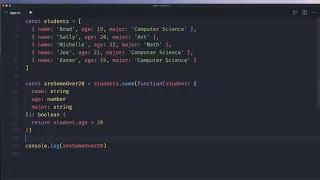 ES6 TypeScript Some Method