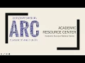 Academic Success Webinar Series Creating a Study Schedule