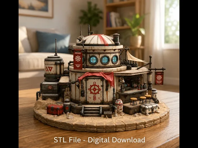 Desert Outpost Cantina STL File for 3D Print video thumbnail