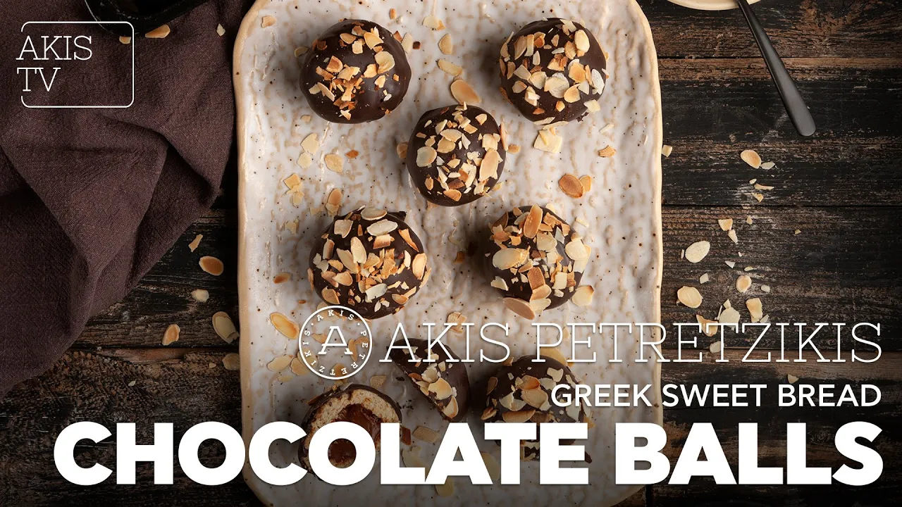 Greek Sweet Bread Chocolate Balls   Akis Petretzikis