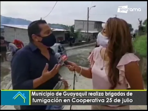 Municipio de Guayaquil realiza brigadas de fumigación en Cooperativa 25 de Julio