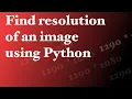 How to find resolution of an image using Python