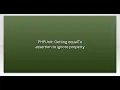 PHPUnit Getting equalTo assertion to ignore property