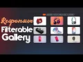 Responsive Filterable Images Gallery using HTML CSS JavaScript