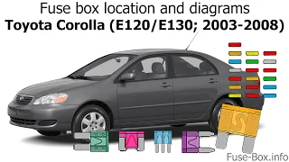 Fuse Box Location And Diagrams Toyota Corolla 2003 2008 