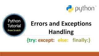 Errors and Exception handling in python error and exception in python try except else finally